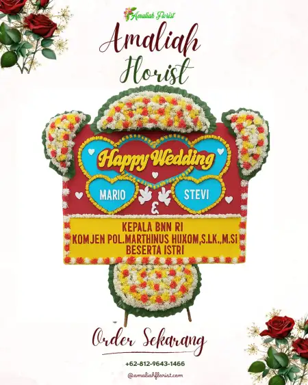Papan Bunga Pernikahan Karangwader